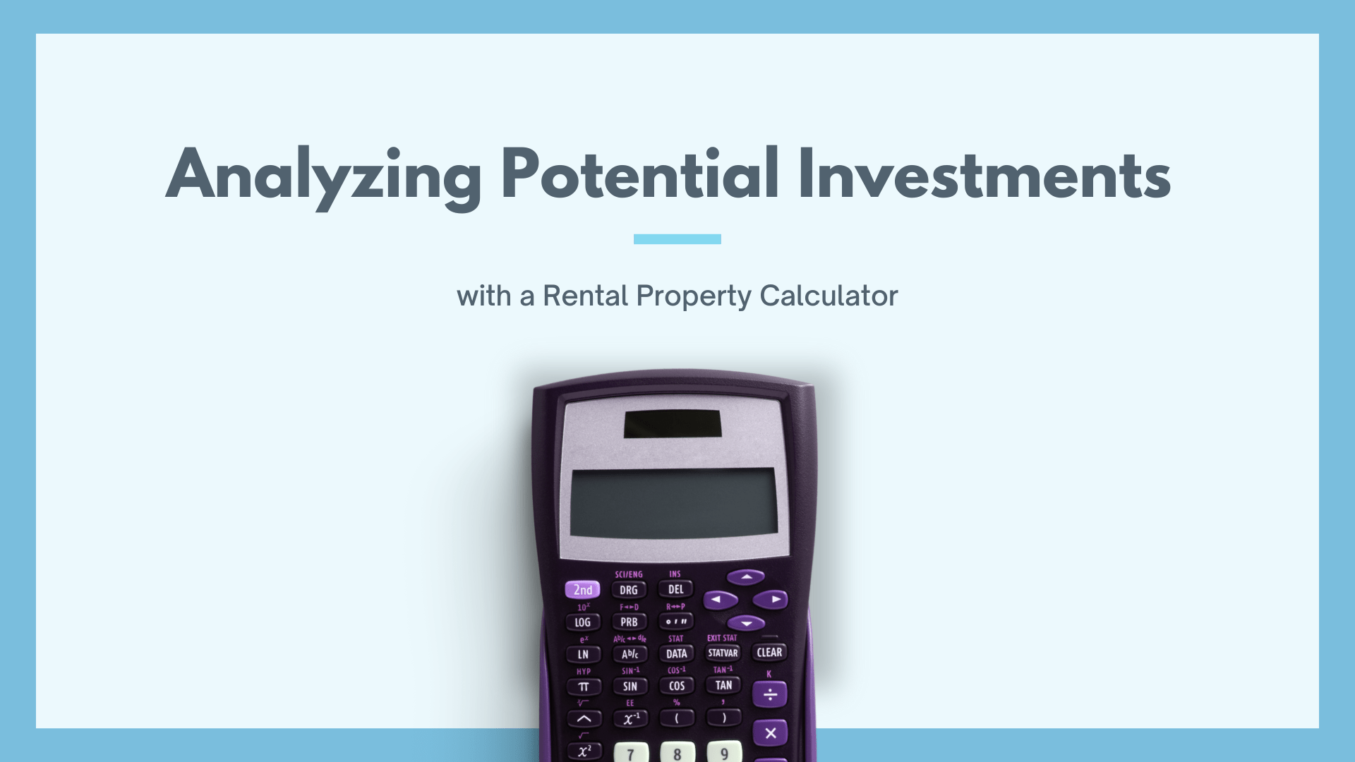 analyzing rental property 